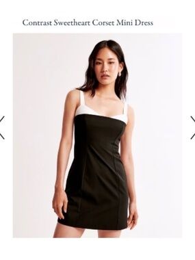 NWT Abercrombie Contrast Sweetheart Corset Mini Dress
